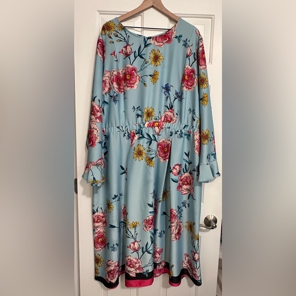 Lane Bryant X Fast Roma vintage flora midi dress size 26 - Picture 3 of 16